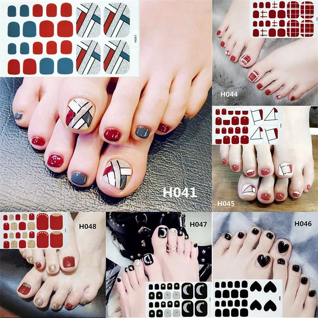 d'orteil Enveloppements d'orteil Autocollants faux ongles Bandes à ongles