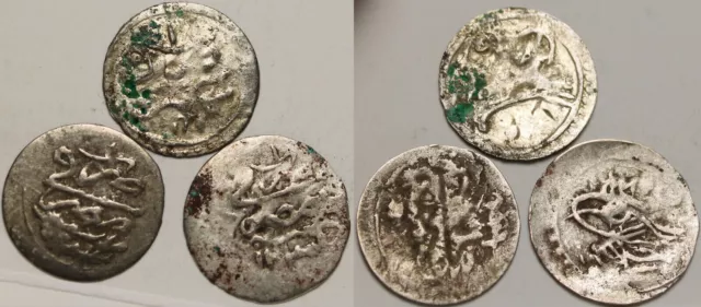 Lot of 4 Genuine Islamic silver para coins/ Selim III/ Turkey, Istambul/ 1789AD