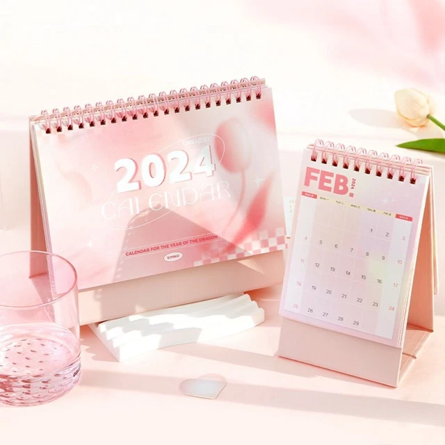 DAILY SCHEDULE 2024 Calendar Standing Flip Calendar Organizing 11.32