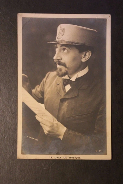 Carte postale ancienne CPA animée Fantaisie - Le Chef de Musique