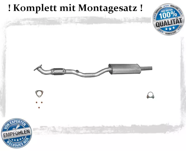 Mittelschalldämpfer für Opel Zafira B 1.6 CNG 69KW ab 07.05 Auspuff Montagesatz