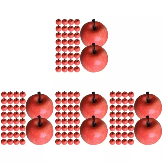 240 piezas modelo de manzana de simulación juguete de frutas juguete alimentario decoración