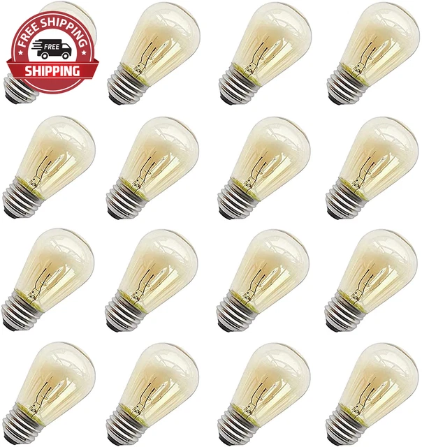 11 Watt Outdoor Light Bulbs, S14 Warm Replacement Bulbs for Outdoor Patio String