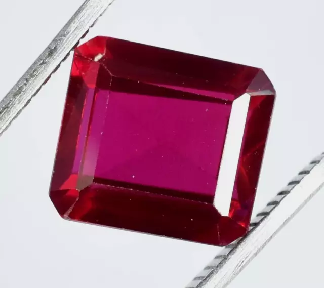 100% Natural 12x11 mm Mozambique Red Ruby 11.50Ct Square Cut Loose Gemstone AAA 3