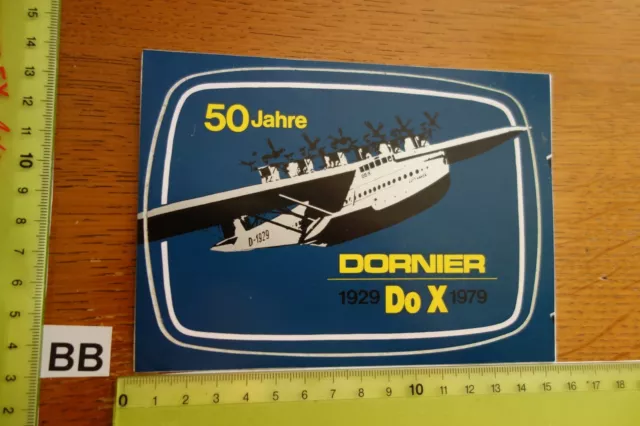 Alter Aufkleber Flugzeug Militär Bundeswehr 50 Jahre DORNIER DO X 1979