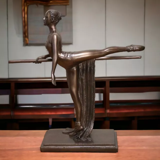 Elegant Ballerina Balance Statue Bronze Resin Sculpture Graceful Home Decor Gift