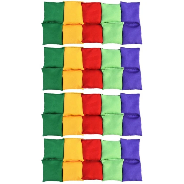 40 piezas Toss Beanbags Juego de Lanzamiento Beanbags Pequeños Beanbags