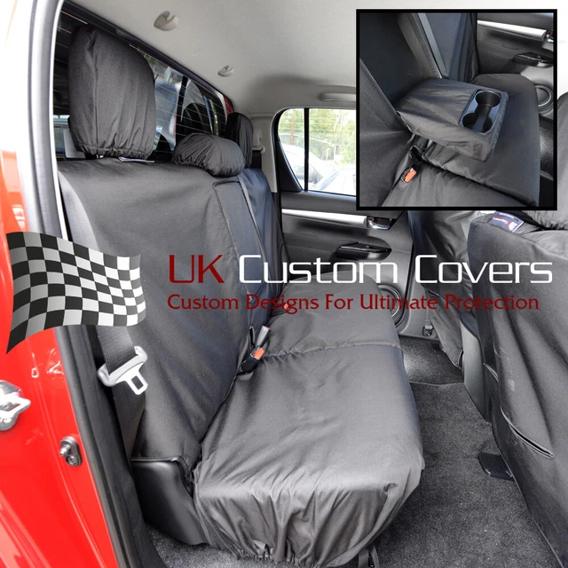 TOYOTA HILUX ICON & Invincible Waterproof Heavy Duty Rear Seat Covers Black 261 £59.95 PicClick UK