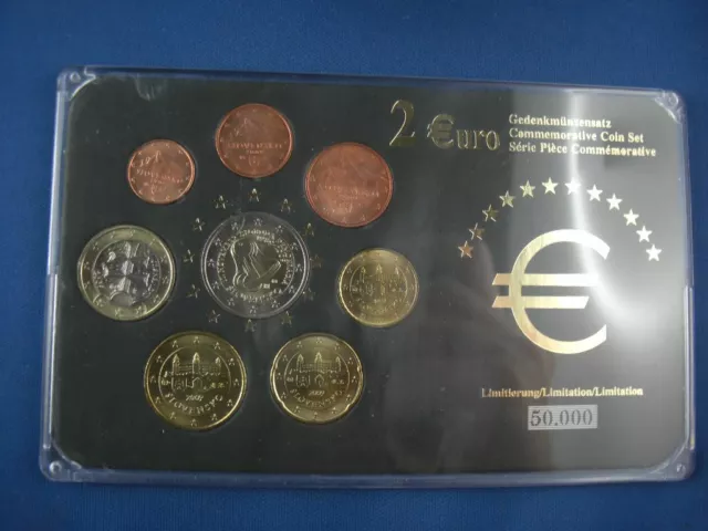 KMS Kursmünzensatz 2009 Slowakei 2 Euro 20.Jahretag des 17.Nov 1989