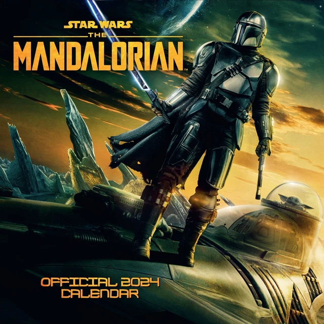 2024 CALENDAR STAR Wars The Mandalorian Square Wall Hanging Month View