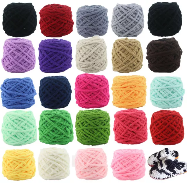 100G skeins yarn Chunky Crochet chenille Milk Soft Baby velvet Knitting Wool UK 2