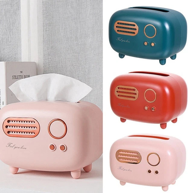 Boîte en tissu modèle radio tendance et compacte porte-papier de bureau linget