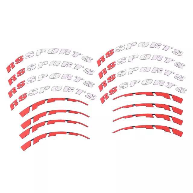 Car Tire Lettering Sticker SPORTS Decal 14"-22" Wheel With Red Stripes Hot