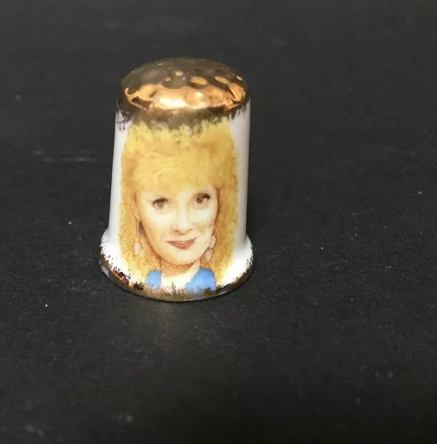 BEVERLEY CALLARD - LIZ McDONALD - CORONATION ST - Vintage Bronte China Thimble