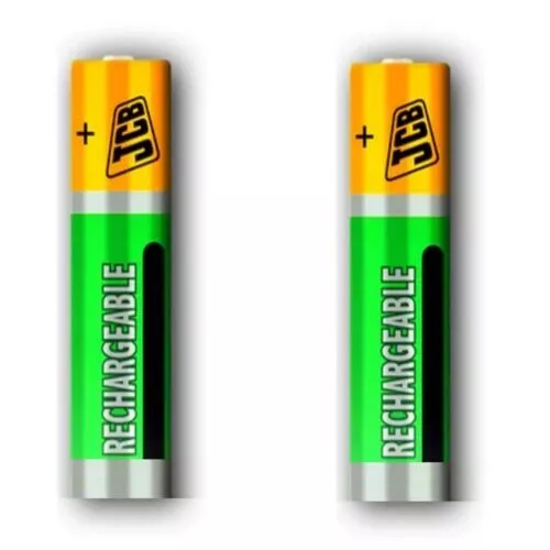 2 x Quality JCB Rechargeable NiMH 650mAh 1.2V AAA for Cordless Phones Batteries