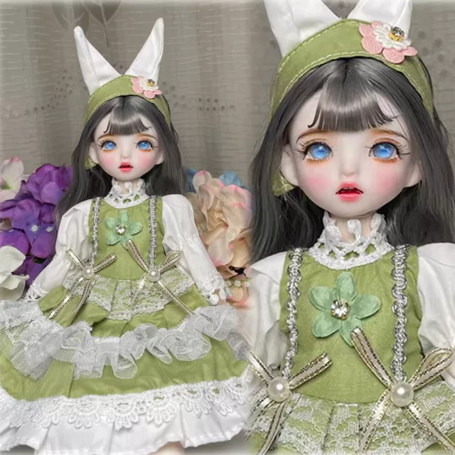 1/6 BJD Doll Full Set With Fashion Clothes Wigs Eyes Makeup Girl Gift 30cm Toys