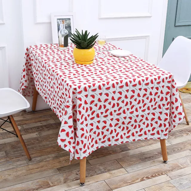 Watermelon Pattern Tablecloth Cotton Linen Fabrics Table Cloth Cover