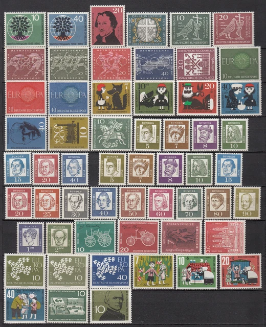 Germany 1960 + 1961 - complete year sets - MNH
