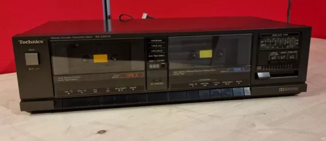 Rare Technics Stereo Double Cassette Deck RS-D225W Hi-Fi Seperates