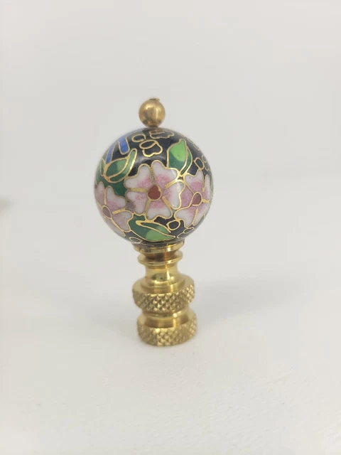 Genuine Black Cloisonne Lamp Finial