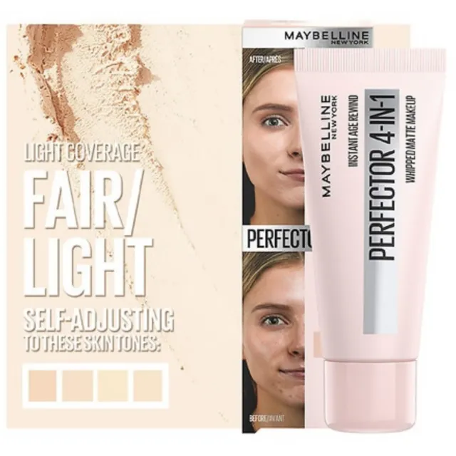 NEW Lot of (2) Maybelline NY Instant Age Rewind Perfect 4-In-1 Matte00Fair/Light