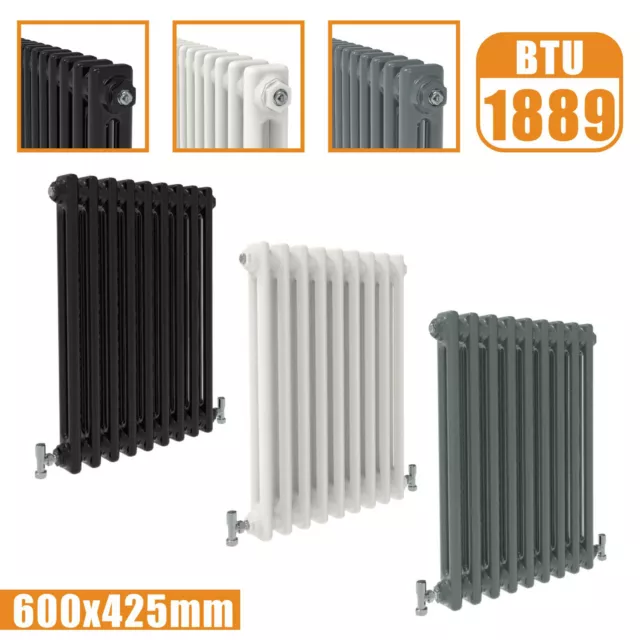 Designer Anthracite White Black Traditional Cast Iron Style 2 3 Column Radiator