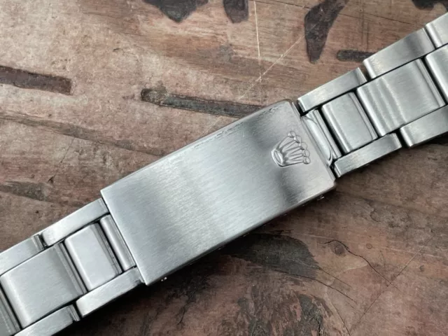 Vintage ROLEX Oyster Steel Folded Bracelet 7835 357 End 19mm  #1010