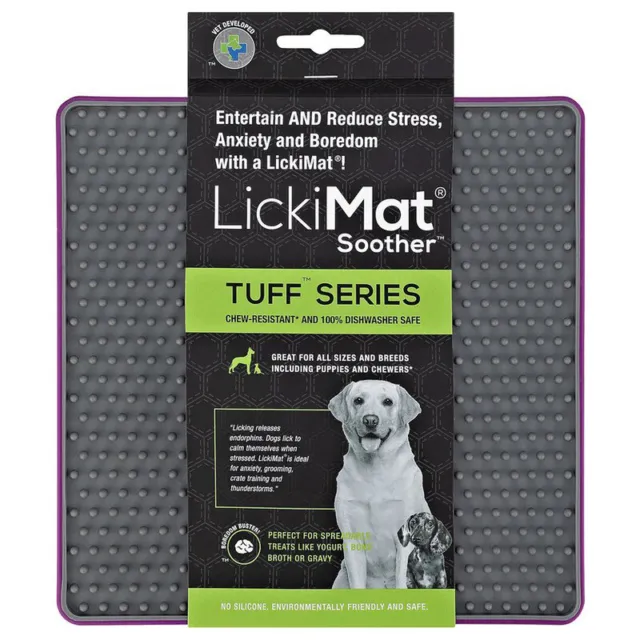 LickiMat Sucette Tuf Violet, Anti-schling-matte pour Chiens, Neuf