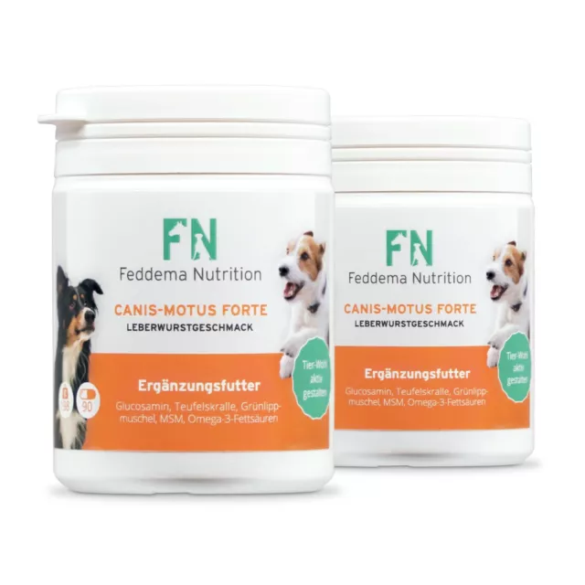 2 X Canis Motus Forte - Glucosaminsulfat, Msm , Griffe Du Diable, Oméga 3