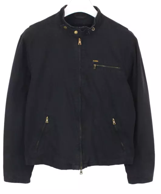 Ralph Lauren Polo Jeans Black Label Veste Homme M Fermeture Éclair Band Cou Noir