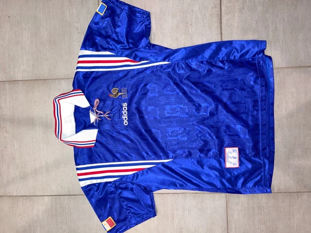 MAILLOT FFF FRANCE VINTAGE - 1996 Équipe De France Euro 96 EUR 50,00 - FR