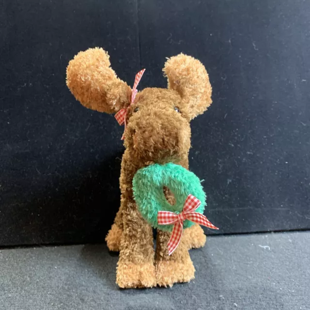 Douglas Brown Moose Wreath 9" Plush Stuffed Animal Cuddle Toy Christmas