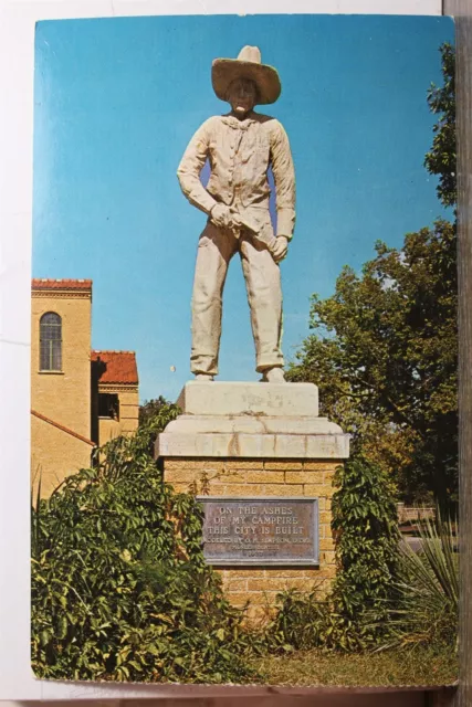 Kansas KS Dodge City Boot Hill Cowboy Statue Postcard Old Vintage Card View Post