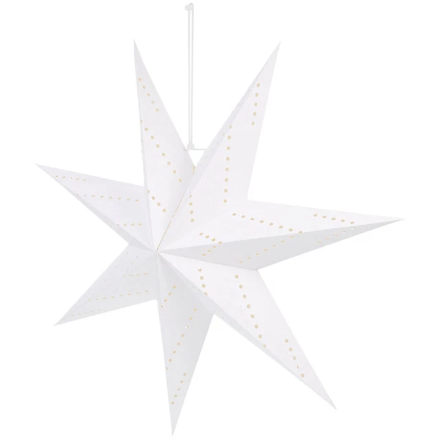 Lámpara de Navidad colgante papel de forma de estrella lámparas sombra plegable