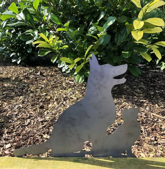 Animal Garden Art Ornaments Outdoor Dog Cat Puppy Kitten Silhouette Decoration