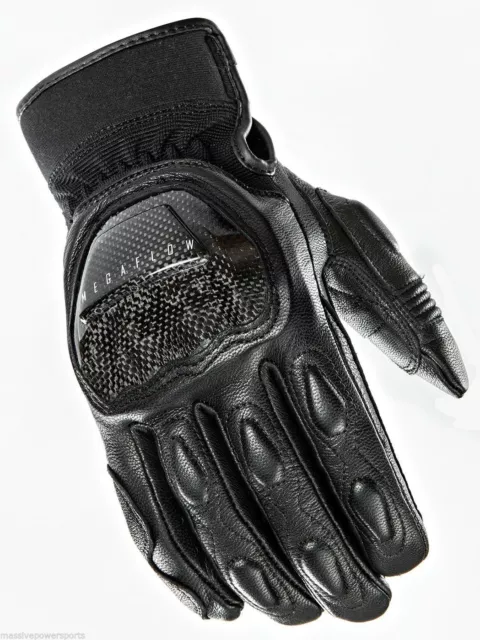 Joe Rocket Speedway Leather Carbon Armored Riding Racing Mens Street Bike Gloves