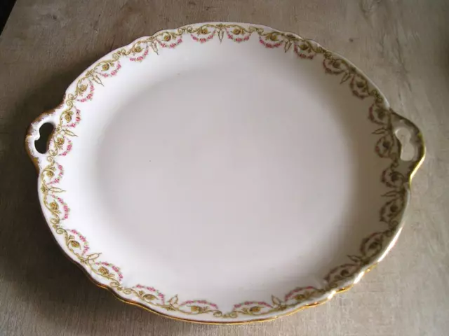 PORCELAINE de LIMOGES - BERNARDAUD - PLAT ROND à TARTE  - Décor à l'OR