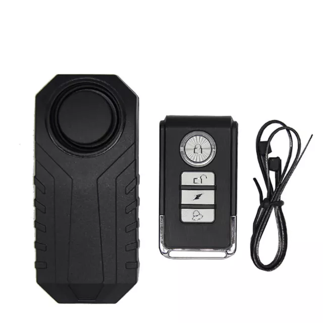 Wireless Alarm Anti-theft Vibration Warning Motorcycle Security W/Remote Control