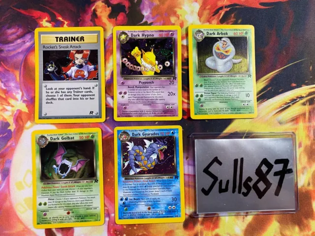 Pokemon Team Rocket Holo Lot (x5) Vintage Wizards of the Coast Holo Rare Cards