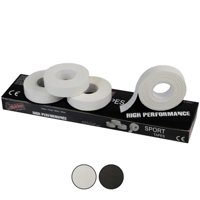 4 x Sport Tape Set Fingertape 1,5cm x 10m Tapeverband Klettertape Weiß Schwarz