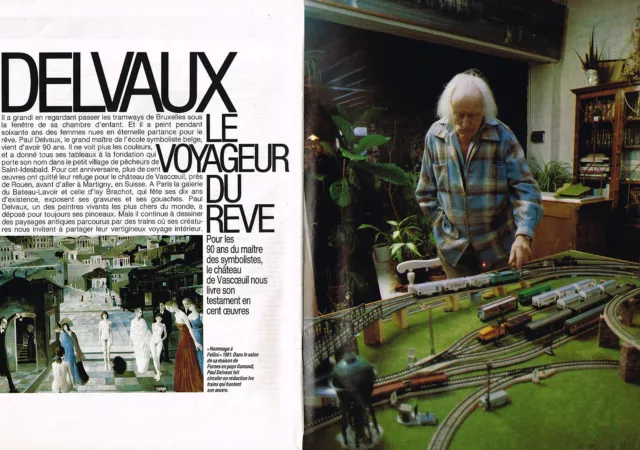 Coupure de presse clipping 094 1987 DELVAUX  le voyageur du rêve (6 pages)