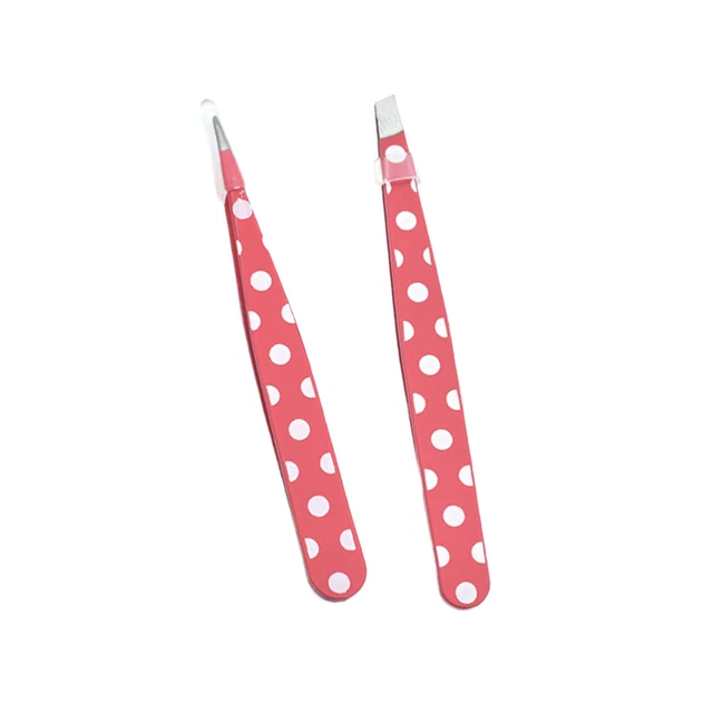 2 piezas Clip para cejas biselado de acero inoxidable portátil multifuncional pinzas para cejas