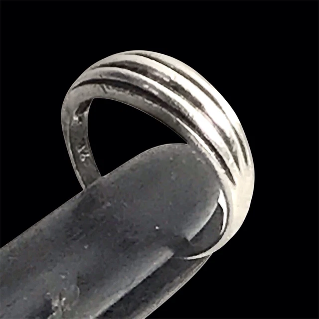 Bague Anneau Plissé En Argent 925 Taille 49 - Occasion, Style épuré Et Intemporel