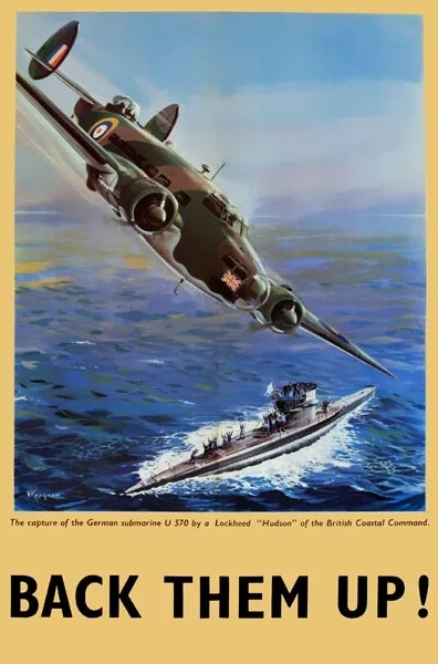 WB67 Vintage Back Them Up RAF British WW2 World War II Poster Print A2/A3/A4