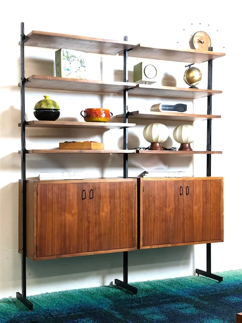 Libreria Vintage 2 Campate Anni 60 WAIMEA MODERNISTA INTERIOR HOME Design ARREDO