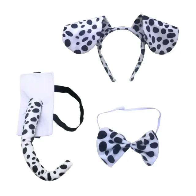 Dalmatian Dog Costume Set Spotted Dog Costume for Props Halloween Prom Party