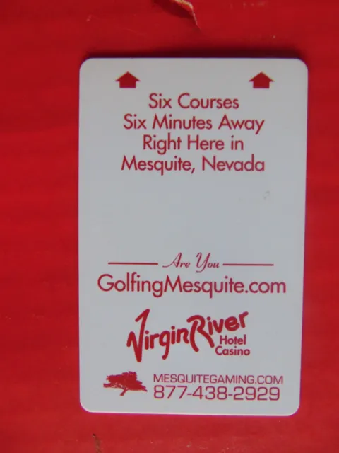 CASINO VIRGIN RIVER Hotel Room Key Card Mesquite NV 6 Golf Courses Minutes Away