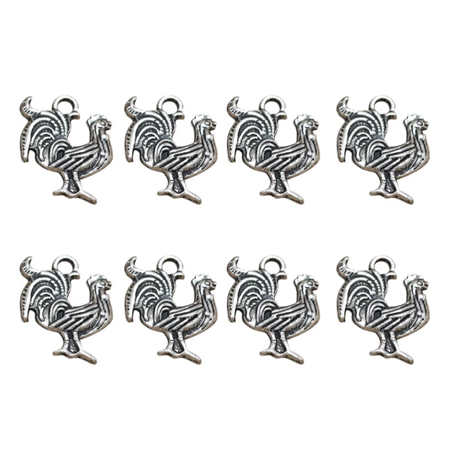 20pcs alliage poulet pendentif breloques bricolage fabrication de bijoux