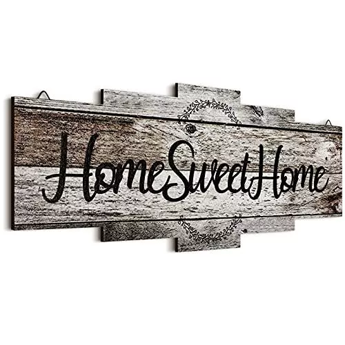 Home Sign Rustic Wood Home Wall Decor Large Farmhouse For Bedroom Living Room