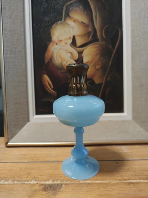 Jolie Lampe Berger Opaline Bleue 2